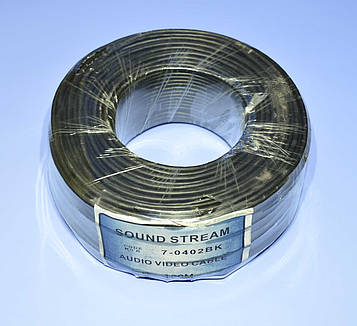 Кабель мікрофон. стерео d2,8мм Sound Stream чорний 7-0402 /бухта 100м