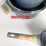 Набір каструль Benson з мармуровим антипригарним покриттям, фото 4