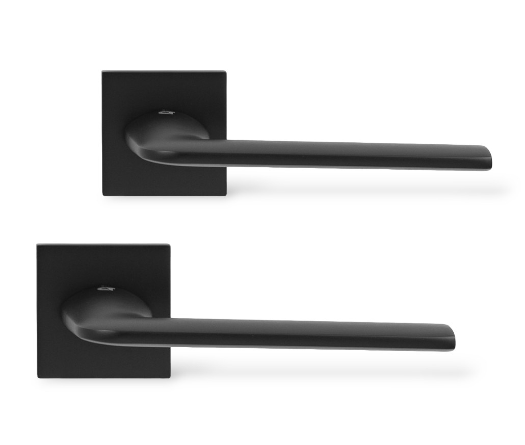Ручки для дверей міжкімнатних Comit Lucy Q чорний матовий, фото 1