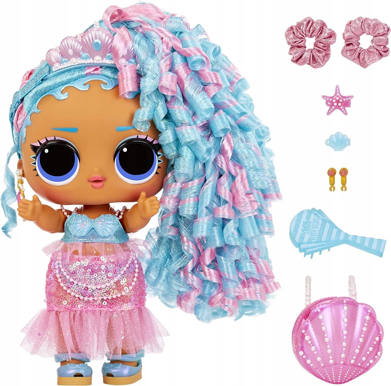 LOL Surprise Big Baby Hair Large Doll - Splash Queen - Лялька з 14 сюрпризами /30см