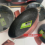 Набір посуду Benson каструлі та сковорода з мармуровим покриттям (еліт серія), фото 2