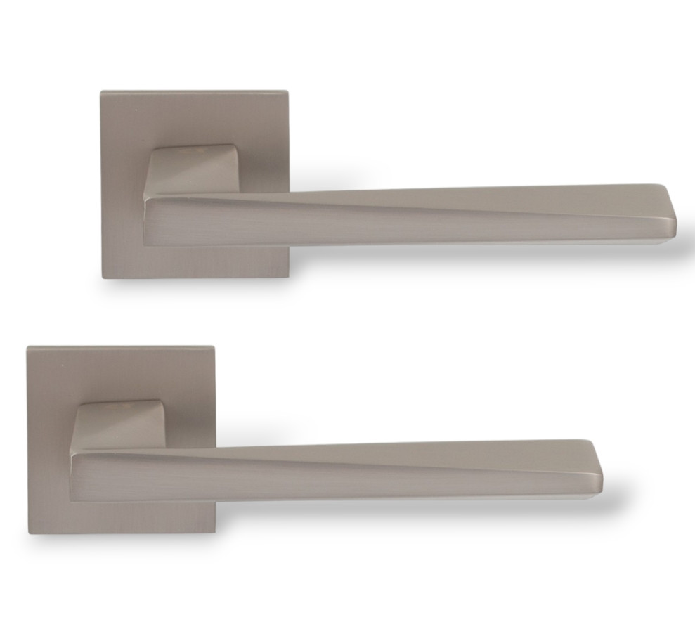 Ручки для дверей міжкімнатних Comit Novelty А брашований матовий нікель, фото 1