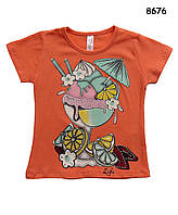 Футболка "Коктейль" для дівчинки. Маломірить. 86 см