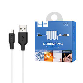 USB кабель HOCO X21 MicroUSB 1М (білий)