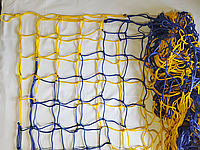 Комплект сеток D 3.5 ячейка 12см для мини-футбола, гандбола, футзала (комплект 2 шт.) Желто-синий