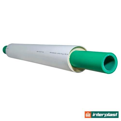 Труба попередньоізольована DN 200x22,4 /250 Interplast Aqua-Plus Prins SDR 9 PPR/PUR/PVC (GF) UV Protection, фото 1