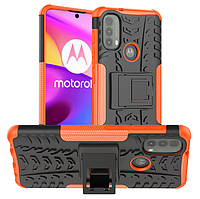 PC + TPU чехол Armor на Motorola E40 оранжевый