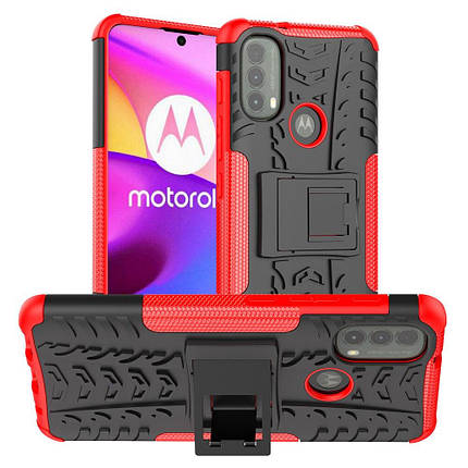 PC + TPU чохол Armor на Motorola E40 червоний, фото 1