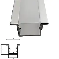 Профиль врезной СПВ10 анодированный 10х10мм для светодиодной ленты до 8мм