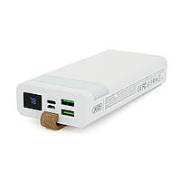 PowerBank XO-PR129 20000mAh,flashlight,Input: (Micro,Type-C), Output:(2хUSB,Type-C), QC22.5W/PD20W, plastic,