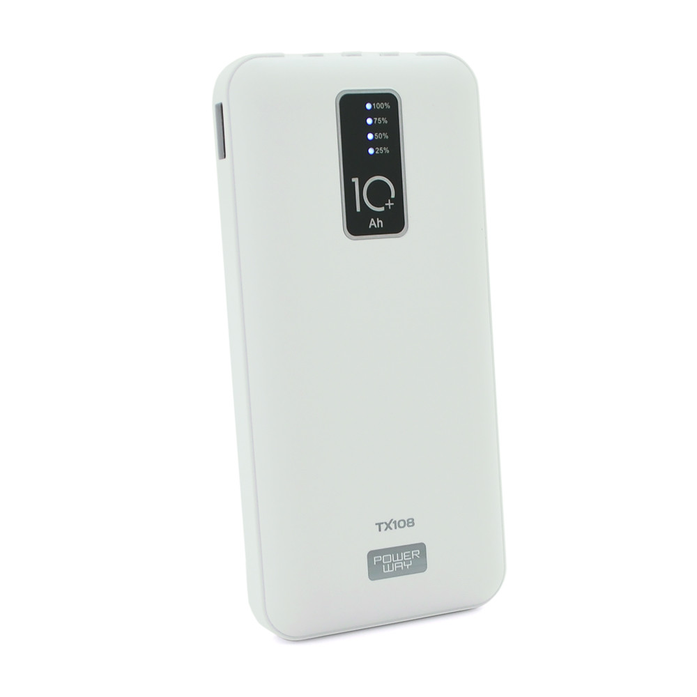 Powerbank TX-108 10000mAh, кабеля USB: Micro, Lighting, Type-C, Black, (270g), Blister, фото 1
