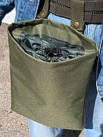 Подсумок для сброса магазинов с подкладкой из ткани оксфорд олива (MOLLE, на пояс, разгрузку, РПС)