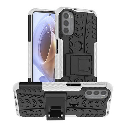 PC + TPU чохол Armor на Motorola G60 білий, фото 1