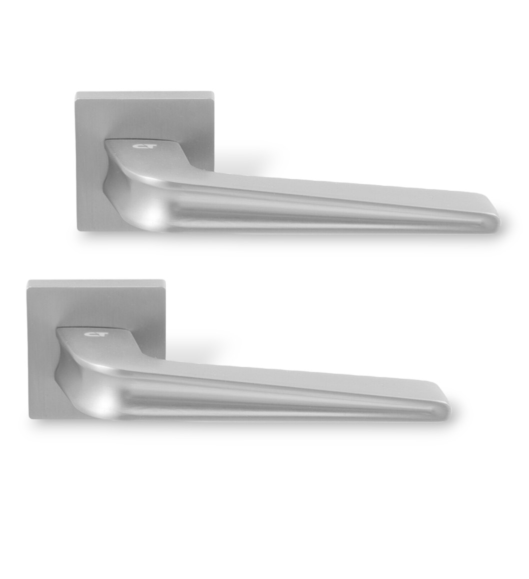 Ручки для дверей міжкімнатних Comit Garda А матовий хром браширований, фото 1