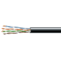 Lan-кабель U/UTP PE 4х2х24 AWG (4х2х0,51), cat.5e/305м, чорний, вуличний, ЗЗКМ (7091003)