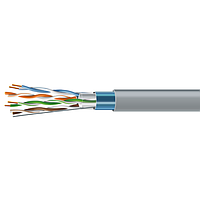 Витая пара F/UTP 4х2х23 AWG (4х2х0,56), cat.6/305м, серый, внутренний, ЗЗЦМ (7091006)