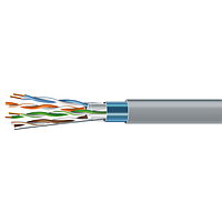 Lan-кабель F/UTP 4х2х23 AWG (4х2х0,56), cat.6/305м, сірий, внутрішній, ЗЗКМ (7091006)