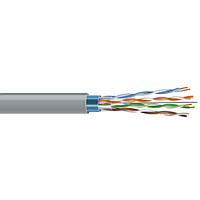 Lan-кабель F/UTP 4х2х24 AWG (4х2х0,51), cat.5e/305м, сірий, внутрішній, ЗЗКМ (7091000)