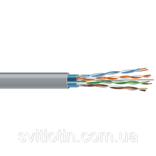 Lan-кабель F/UTP 4х2х24 AWG (4х2х0,51), cat.5e/305м, сірий, внутрішній ...
