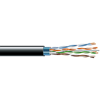 Lan-кабель F/UTP PE 4х2х24 AWG (4х2х0,51), cat.5e/305м, чорний, вуличний, ЗЗКМ (7091002)