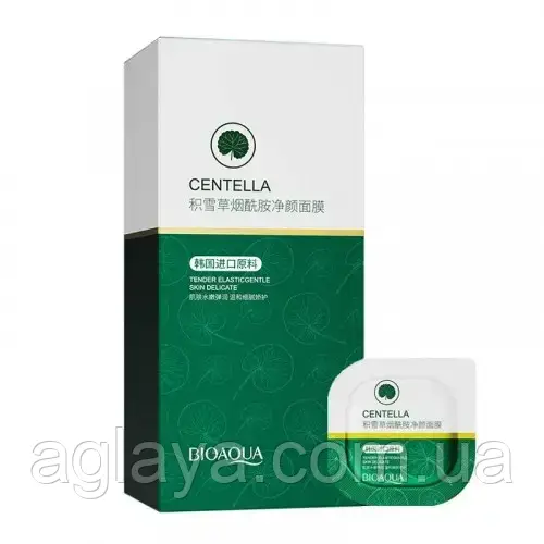 Маска для обличчя очисна Centella Asiatica Pudding Mask BIOAQUA, 7,5*8г (8 шт.), фото 1