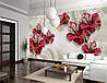 Фото Шпалери "3D червоні Квіти зі стразами" - Будь-який розмір! Читаємо опис!, фото 2