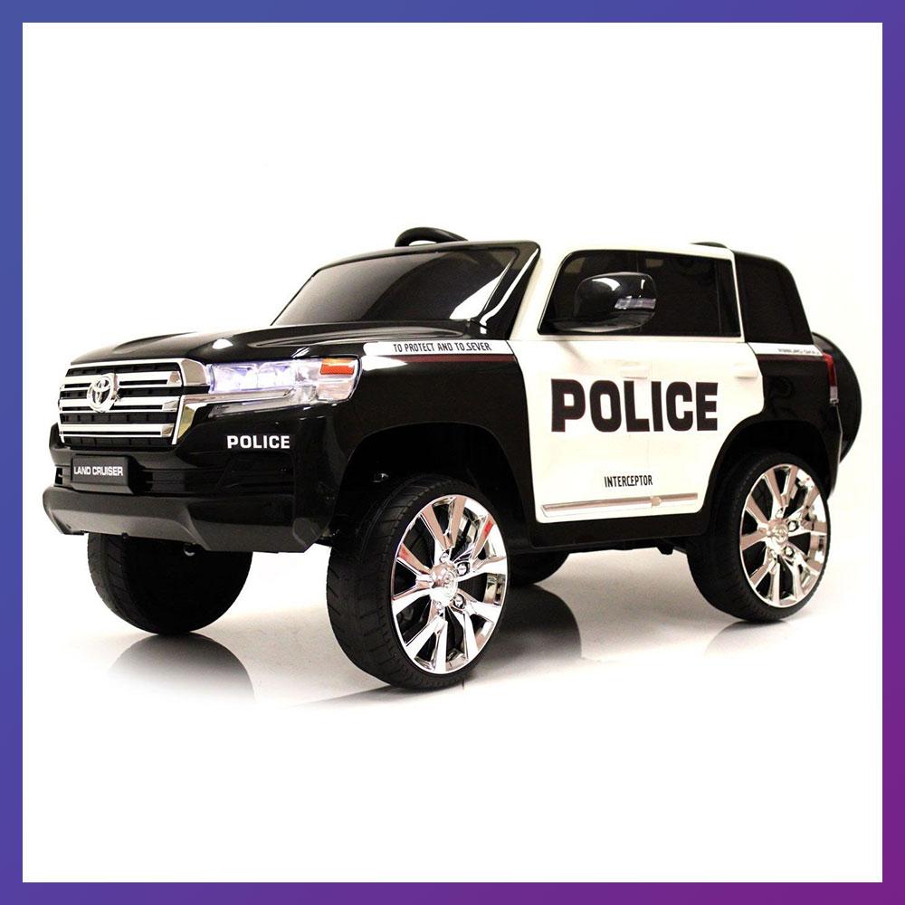 Дитячий електромобіль Toyota Land Cruiser Police з пультом р/у для дітей 3-8 років поліція