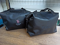 Женская спортивная сумка на молнии черная Louis Vuitton, Michael Kors, Chanel, Zara , сумка на ремне victoria's secret