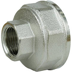 Муфта редукційна нікельована 1 1/2″ВР х 3/4″ВР штампована восьмигранна А0336А(нк) VA (000024883)