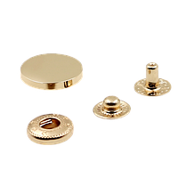 Кнопка гладкая таблетка 12 мм 50 шт Золото Кнопки из нержавейки Швейная фурнитура Фурнитура для одежды