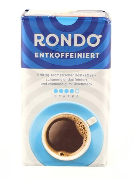 Німецька кава Rondo без кофеїну мелена 500 грамів, фото 1