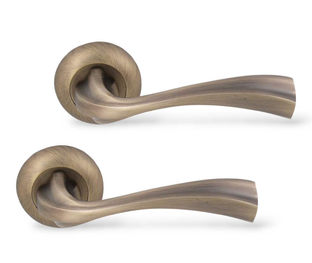 Ручки для дверей міжкімнатних Comit Calypso R59 матова антична латунь, фото 1