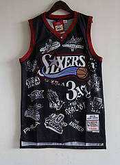 Чорна баскетбольна майка Айверсон No3 Філадельфія Allen Iverson Jersey Pheadelphia 76ers NBA 1997-1998