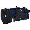 Дорожня сумка велика з розширенням KM YR 7080 (70+10 см) чорна з синім, фото 2