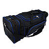 Дорожня сумка велика з розширенням KM YR 7080 (70+10 см) чорна з синім, фото 6