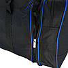 Дорожня сумка велика з розширенням KM YR 7080 (70+10 см) чорна з синім, фото 3