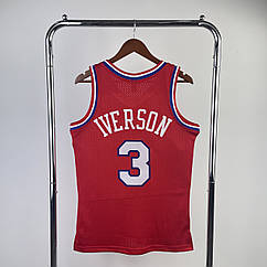 Червона баскетбольна майка Айверсон No3 Філадельфія Allen Iverson Jersey Philadelphia 76ers NBA 1996-1996