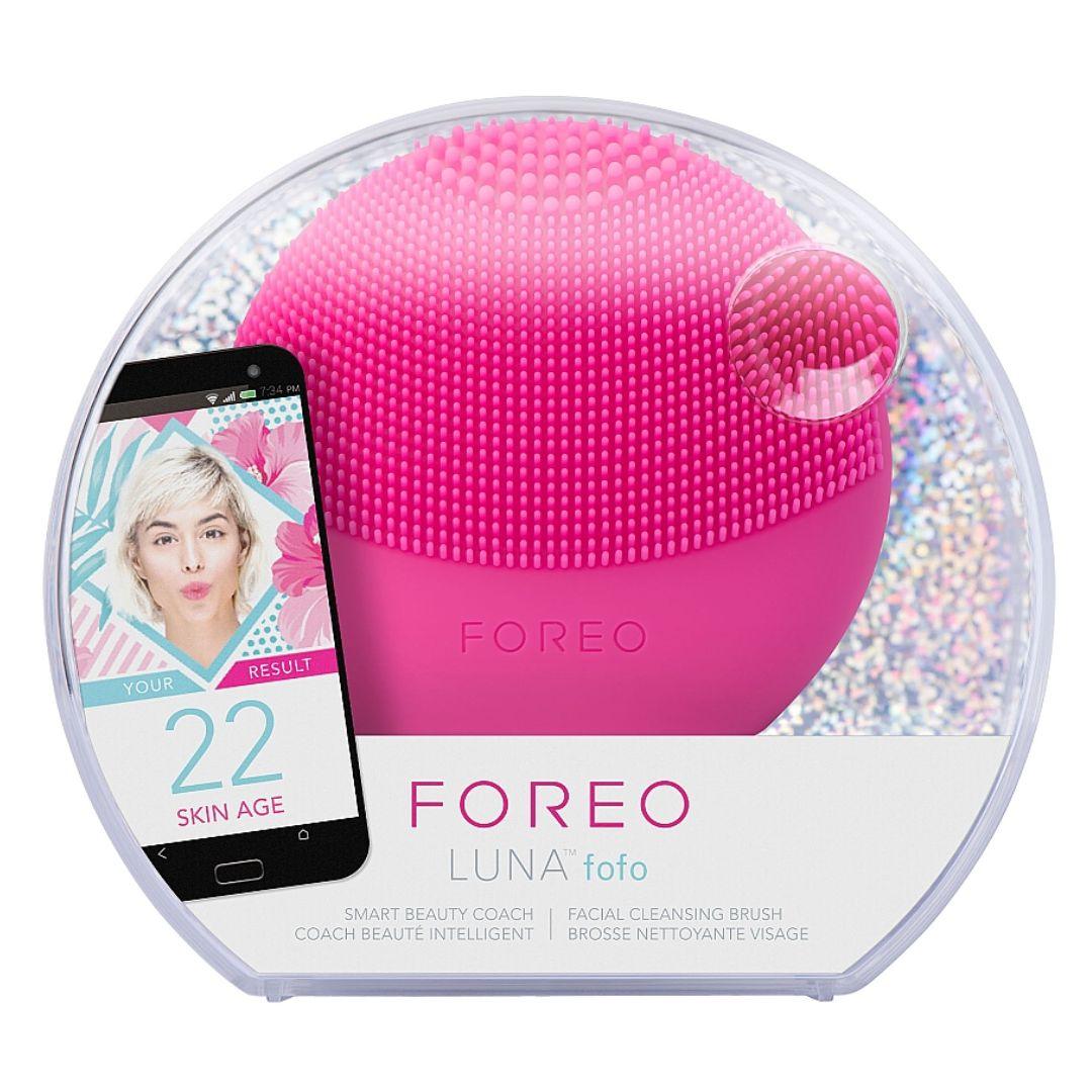 Очисна smart-щітка з аналізом стану шкіри обличчя Foreo Luna fofo Facial Brush Fuchsia, фото 1
