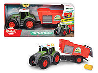 Трактор Dickie Toys Фендт з причепом зі звуковими та світловими ефектами 26см (3734001)