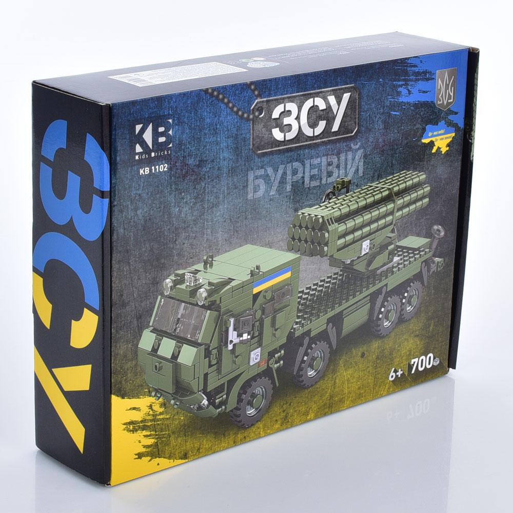 Конструктор KB 1102 військова техніка, 700 дітей, у кор-ку, 30-22,5-7см