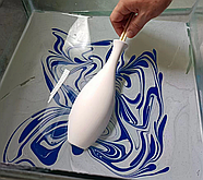 ЕБРУ - набір для малювання на воді - 12 пігментів, інструменти, лоток, загущувач, фото 10