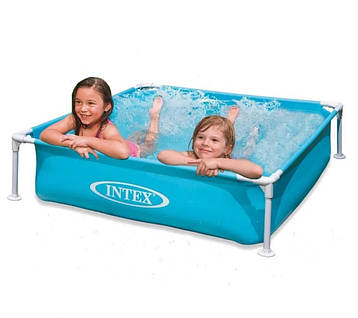 Басейн дитячий каркасний Intex 57173 блакитний (122 x 122 х 30 см) (Интекс Інтекс), фото 1