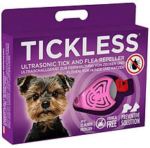 Ультразвуковий відлякувач бліх та кліщів для собак Tickless Pet від собачих кліщів рожевий BIC, фото 3