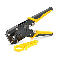 DR Інструмент G-2118 для обтискання RJ-45 (8P8C) і RJ-12/11 (6P4C), Жовті Q10