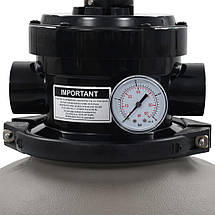 Піщаний фільтр для басейну з 4-ходовим клапаном сірий 350 мм BIC, фото 3