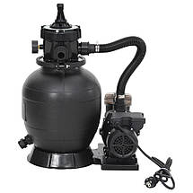 Піщаний фільтр для басейну з 6-ходовим клапаном чорний BIC, фото 4