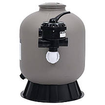 Піщаний фільтр для басейну з боковим кріпленням 6-ходовий клапан сірий BIC, фото 2