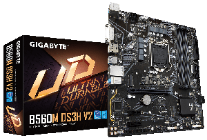 Материнська плата s1200 g10-11 Intel B560 4*DDR4 Gigabyte B560M DS3H V2 rev.1.0 PCIe 4.0 2*M.2 mATX нова