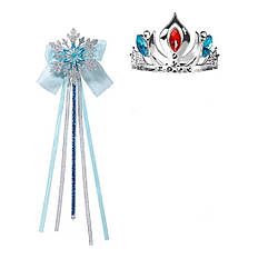 Корона - гребінець з паличкою у вигляді сніжинки для дівчинки