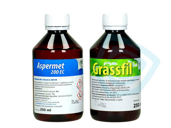 Спрей від кліщів та комарів Aspermet і закріплювач Tickout Set для саду 2х250мл BIC, фото 2